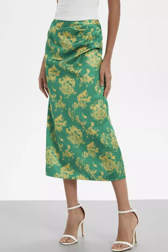 Ruched High-waist Skirt