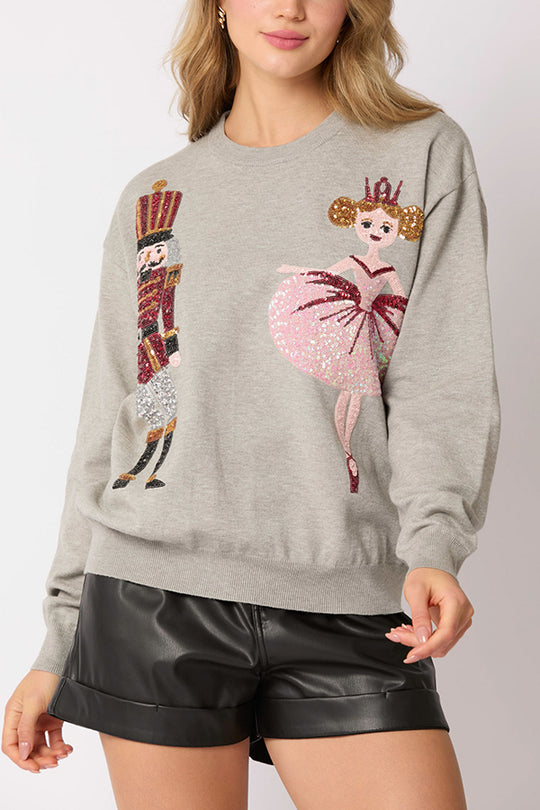 Christmas Soldier Sequined Sweatshirt