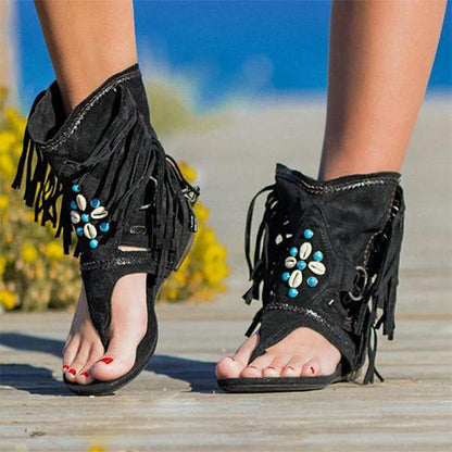 Retro Tassel Roman Beach Shoes