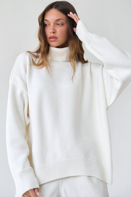 Basic Knit Turtleneck Sweater