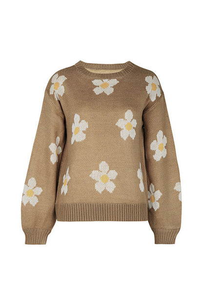New Autumn and Winter Fashionable Long-sleeved Jacquard Sweater