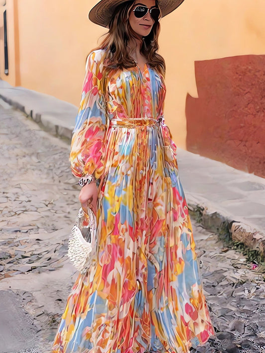 Entry Lux Pleated Maxi Dress
