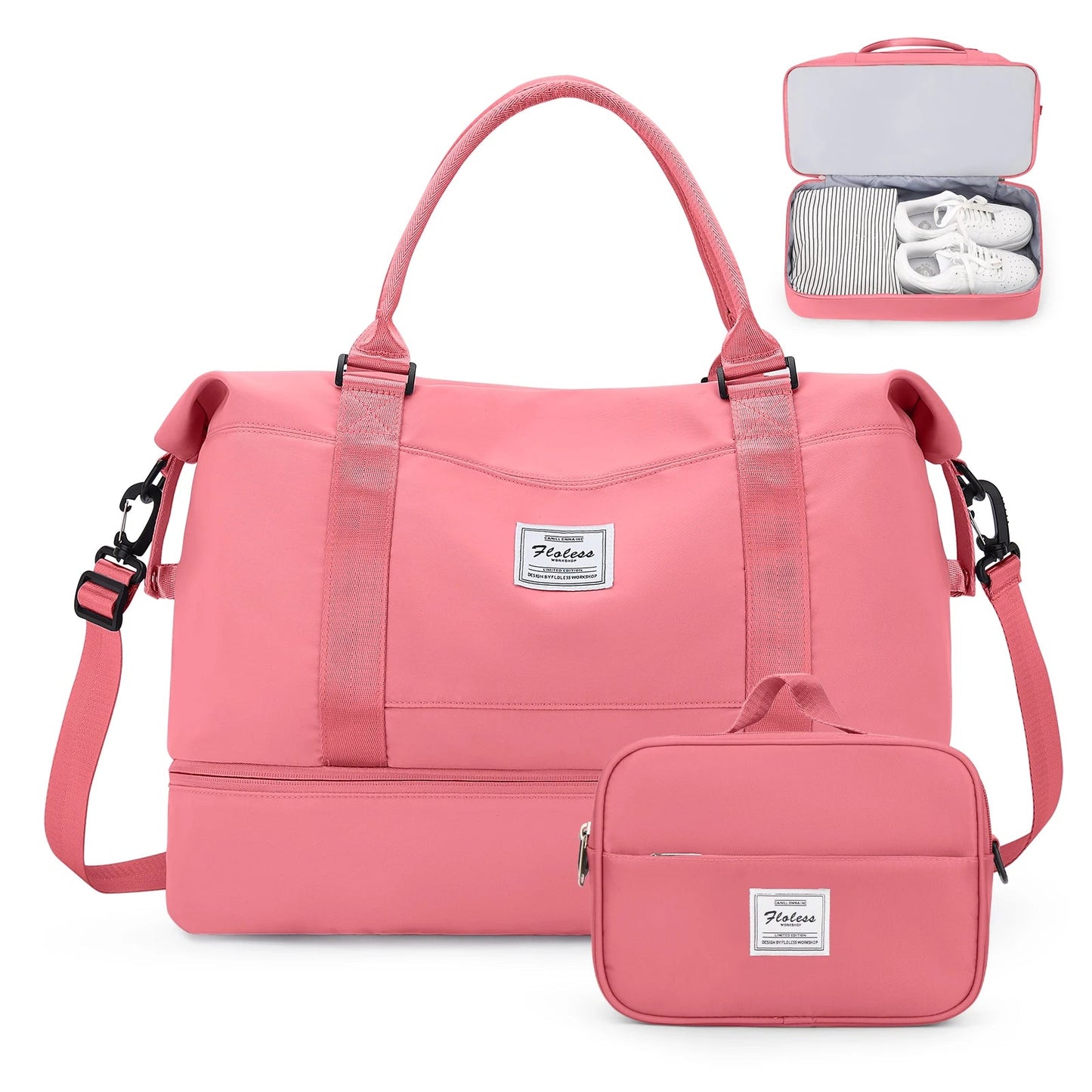 Weekender Bags for Personal Item Travel Bag With Shoes Compartment Overnight Travel Duffel Bag With Toiletry Bag Gym Bag