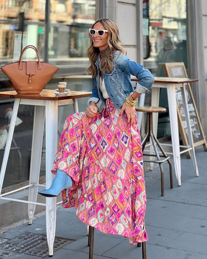 Fantasy Peony Maxi Skirt