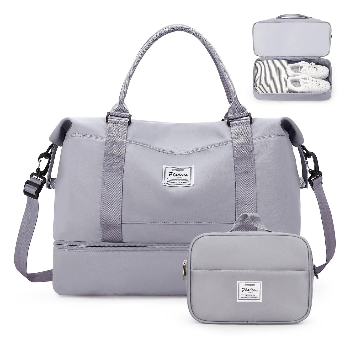 Weekender Bags for Personal Item Travel Bag With Shoes Compartment Overnight Travel Duffel Bag With Toiletry Bag Gym Bag