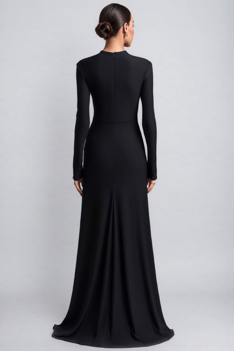 Dulio Black Rhinestone Maxi Dress