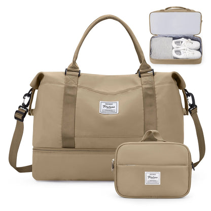 Weekender Bags for Personal Item Travel Bag With Shoes Compartment Overnight Travel Duffel Bag With Toiletry Bag Gym Bag
