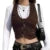 Y2k Pu Leather Vest Aesthetic V Neck Sleeveless Button Tank Tops 2000s Dark Academia Tshirt Waistcoat