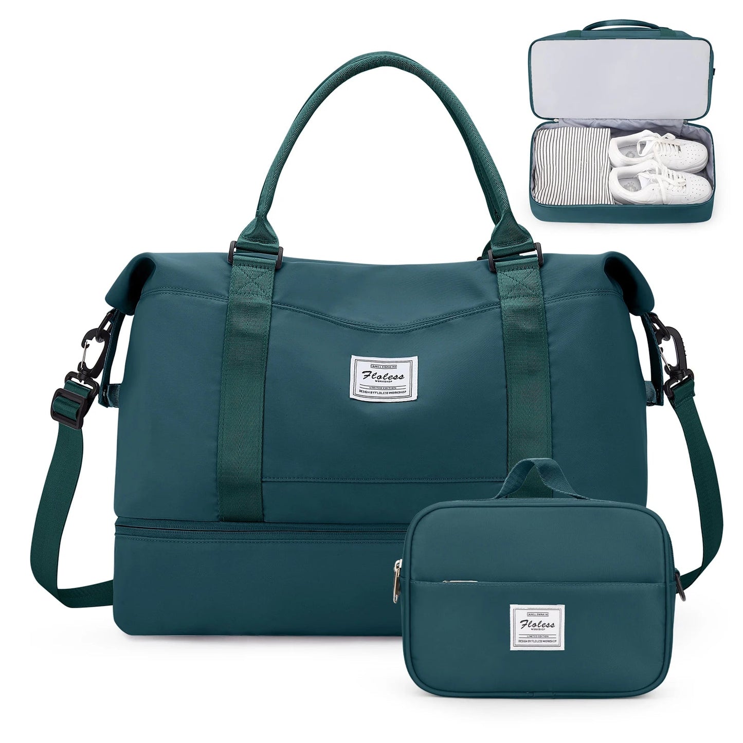 Weekender Bags for Personal Item Travel Bag With Shoes Compartment Overnight Travel Duffel Bag With Toiletry Bag Gym Bag