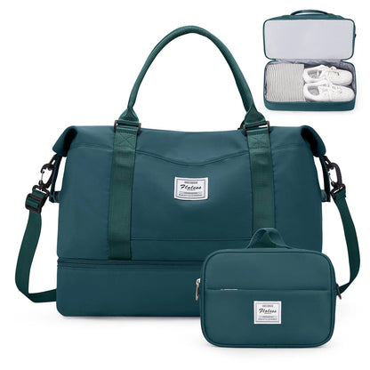 Weekender Bags for Personal Item Travel Bag With Shoes Compartment Overnight Travel Duffel Bag With Toiletry Bag Gym Bag