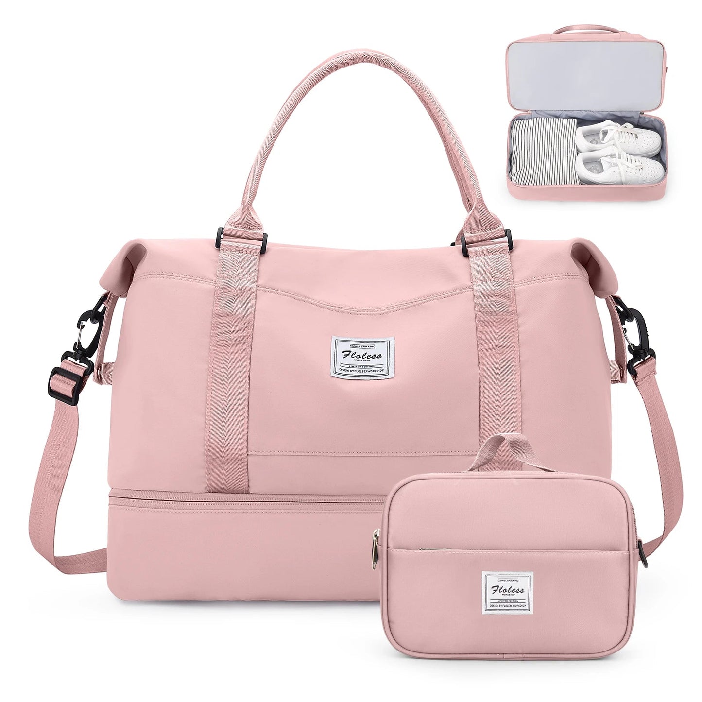 Weekender Bags for Personal Item Travel Bag With Shoes Compartment Overnight Travel Duffel Bag With Toiletry Bag Gym Bag