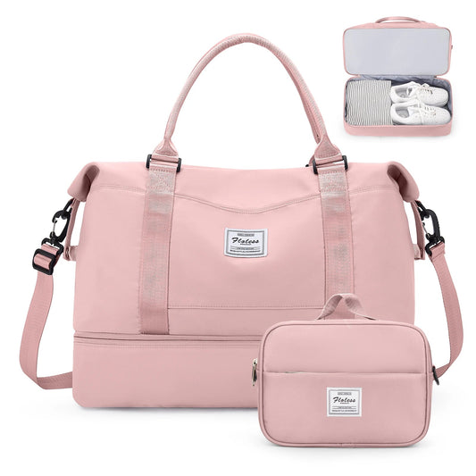 Weekender Bags for Personal Item Travel Bag With Shoes Compartment Overnight Travel Duffel Bag With Toiletry Bag Gym Bag