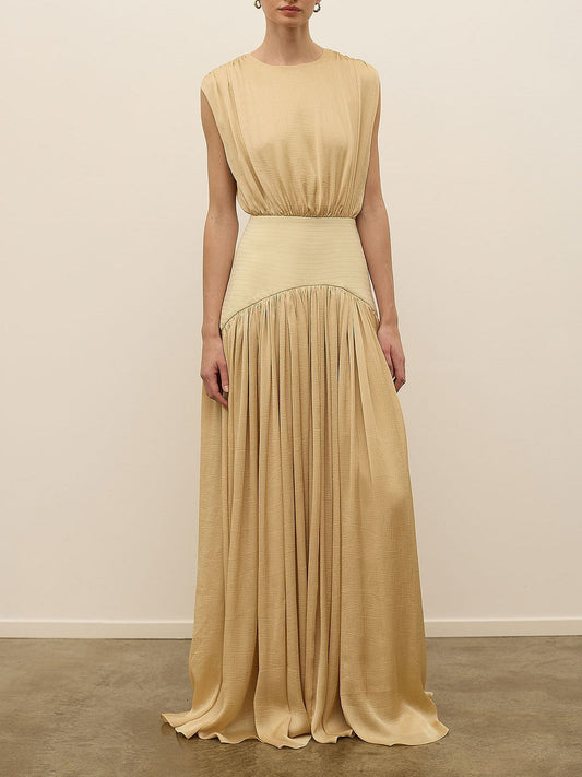 Grace Maxi Dress in Beige
