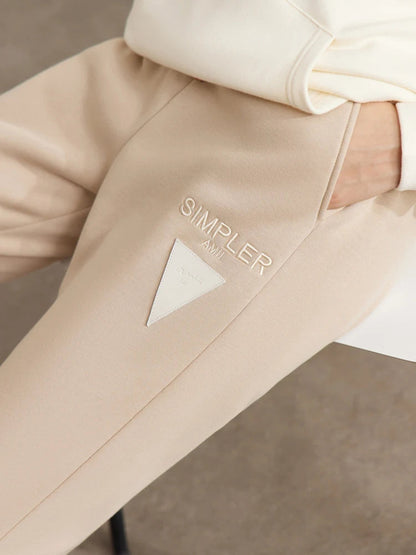 Minimalism Ankle-length Straight Sweatpants