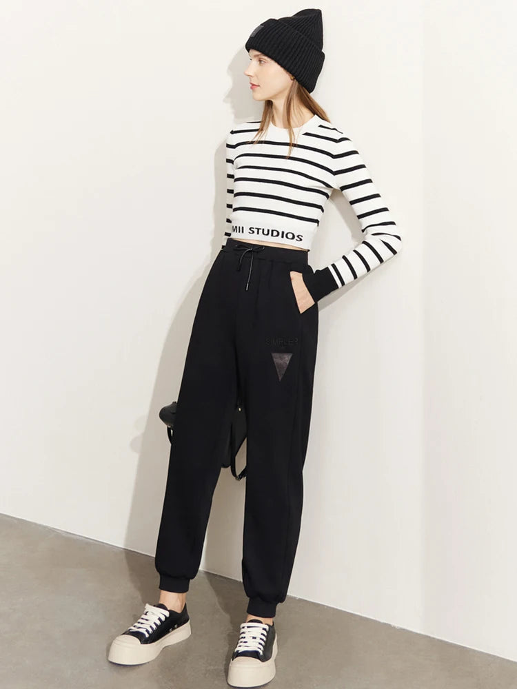 Minimalism Ankle-length Straight Sweatpants