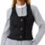 Y2k Pu Leather Vest Aesthetic V Neck Sleeveless Button Tank Tops 2000s Dark Academia Tshirt Waistcoat