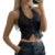 Y2k Pu Leather Vest Aesthetic V Neck Sleeveless Button Tank Tops 2000s Dark Academia Tshirt Waistcoat
