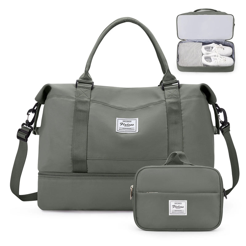 Weekender Bags for Personal Item Travel Bag With Shoes Compartment Overnight Travel Duffel Bag With Toiletry Bag Gym Bag