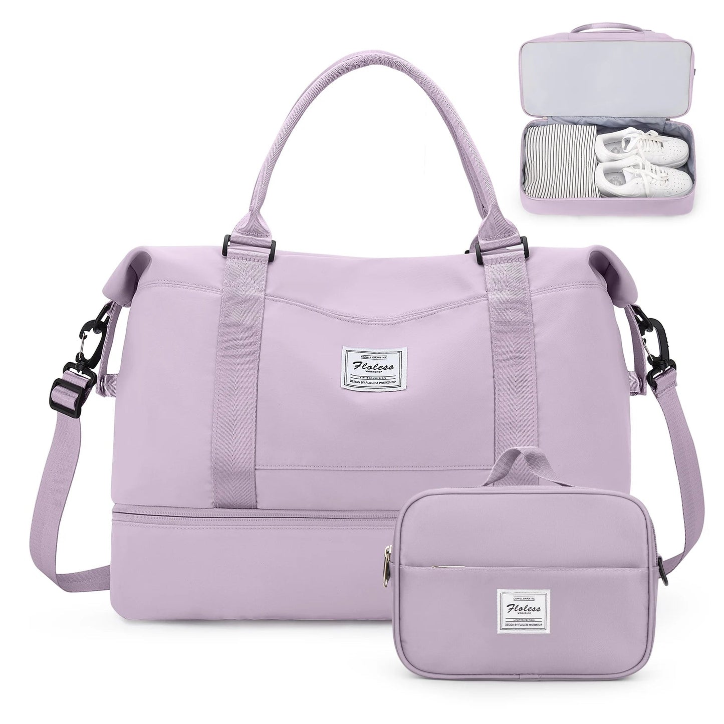 Weekender Bags for Personal Item Travel Bag With Shoes Compartment Overnight Travel Duffel Bag With Toiletry Bag Gym Bag