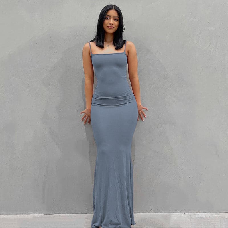 Adogirl Spahgetti Strap Maxi Dress