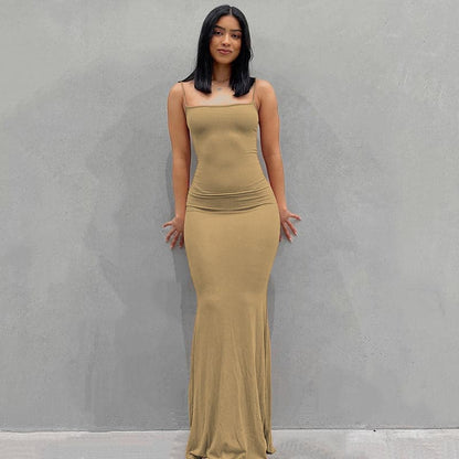 Adogirl Spahgetti Strap Maxi Dress