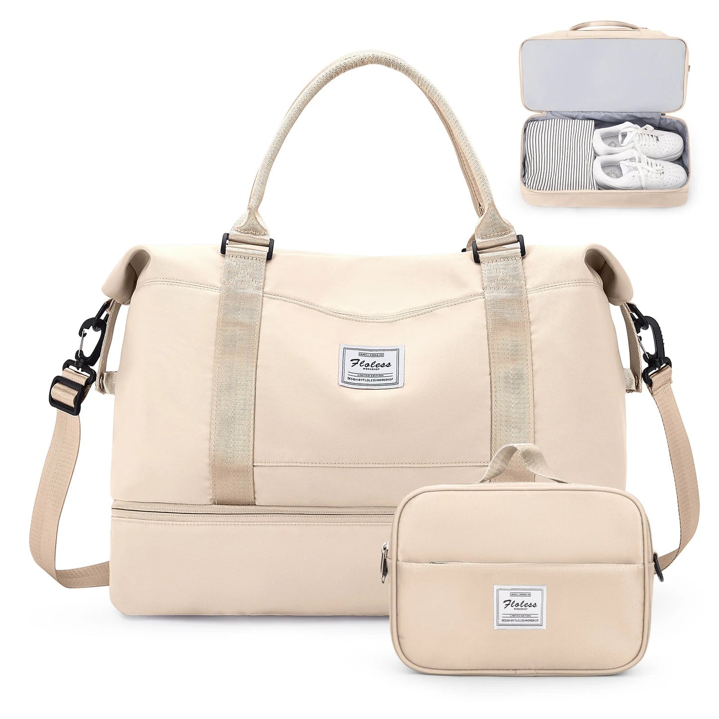Weekender Bags for Personal Item Travel Bag With Shoes Compartment Overnight Travel Duffel Bag With Toiletry Bag Gym Bag