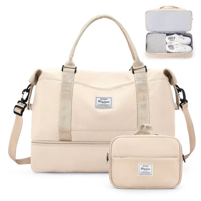 Weekender Bags for Personal Item Travel Bag With Shoes Compartment Overnight Travel Duffel Bag With Toiletry Bag Gym Bag