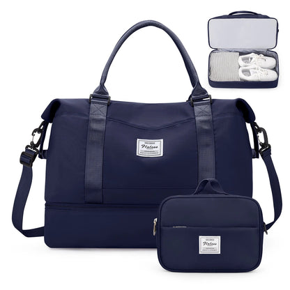 Weekender Bags for Personal Item Travel Bag With Shoes Compartment Overnight Travel Duffel Bag With Toiletry Bag Gym Bag