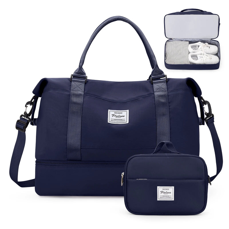 Weekender Bags for Personal Item Travel Bag With Shoes Compartment Overnight Travel Duffel Bag With Toiletry Bag Gym Bag