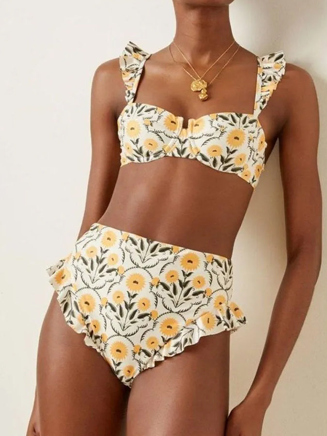 Agaric Print Bikini Sets and Maxi Skirts