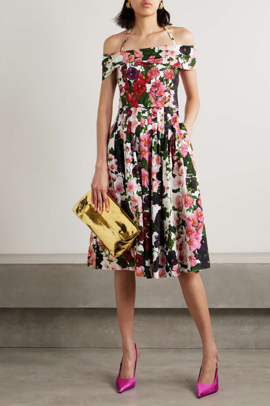 Alianora Off Shoulder Midi Dress