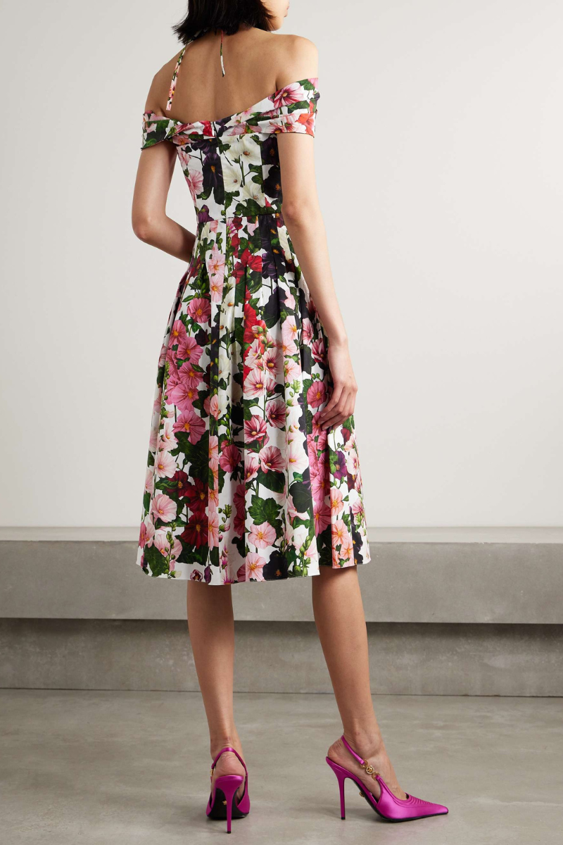 Alianora Off Shoulder Midi Dress