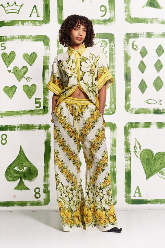 Anastasie Mid Sleeve Pants Set