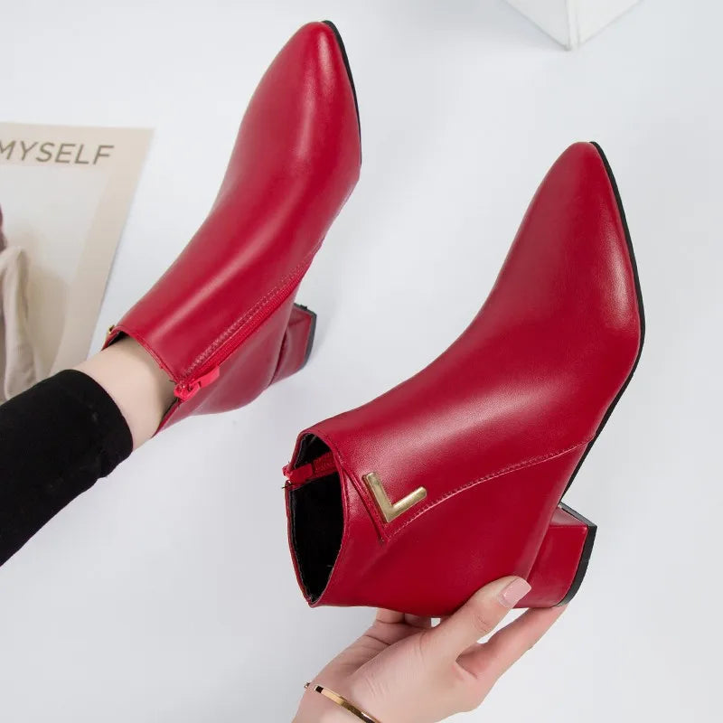Autumn Winter Fashionable Waterproof Comfortable Soft Bottom Platform Ankle Boot