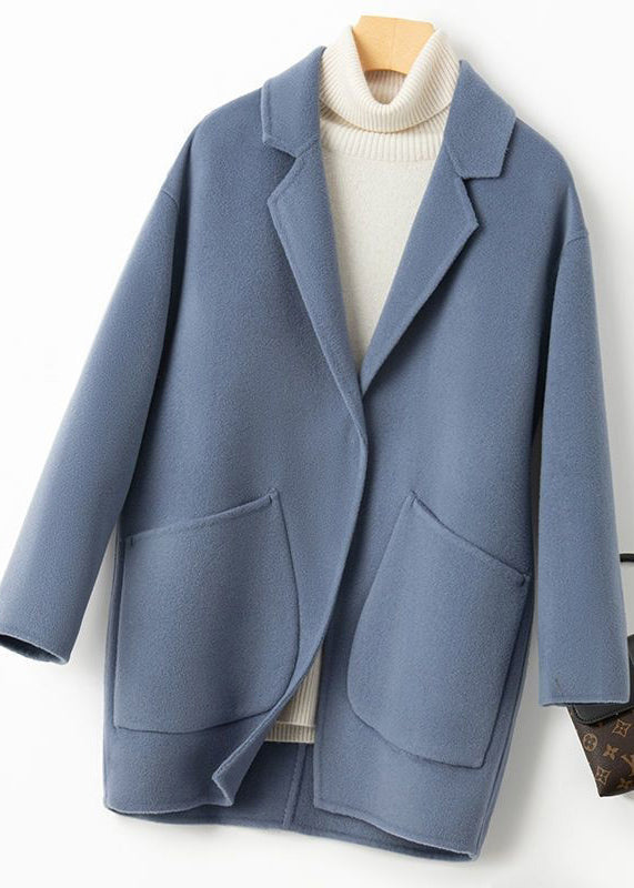 Art Yellow Peter Pan Collar Pockets Woolen Coat Winter Rs031