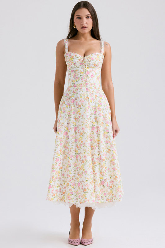 Athénaïs Ruched Maxi Dress