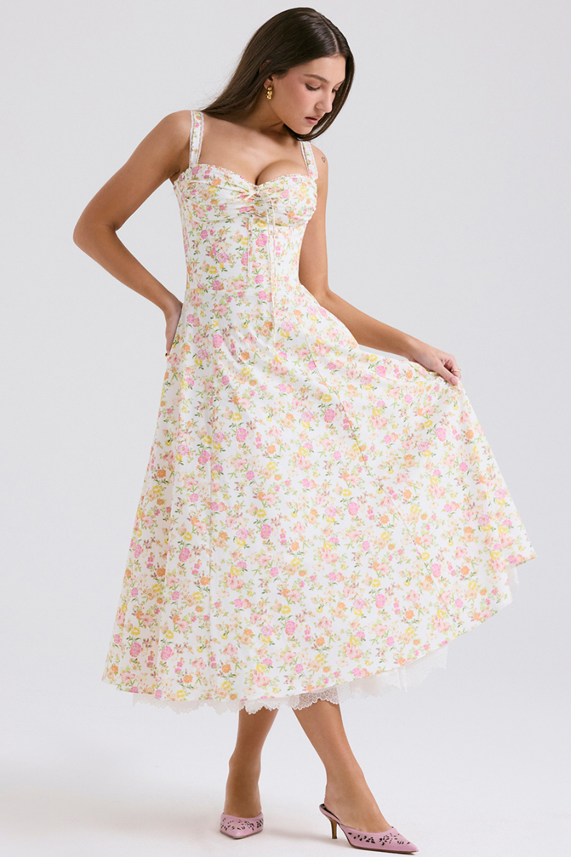 Athénaïs Ruched Maxi Dress