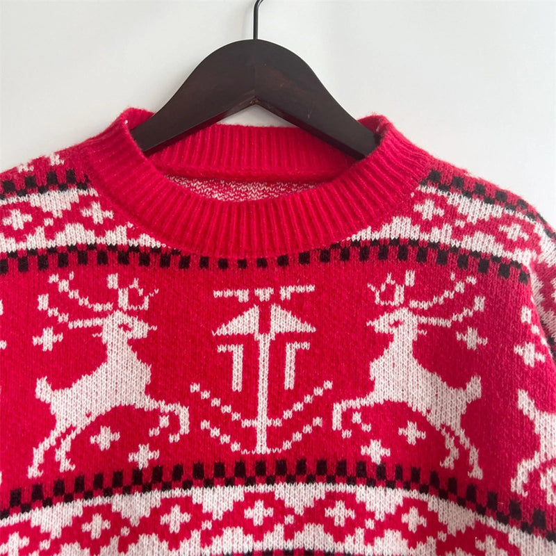 Reindeer Printed Christmas Sweat Sweater
