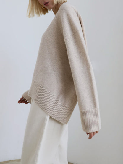 Skye Knit Set – Soft Crewneck Sweater & Pleated Skirt