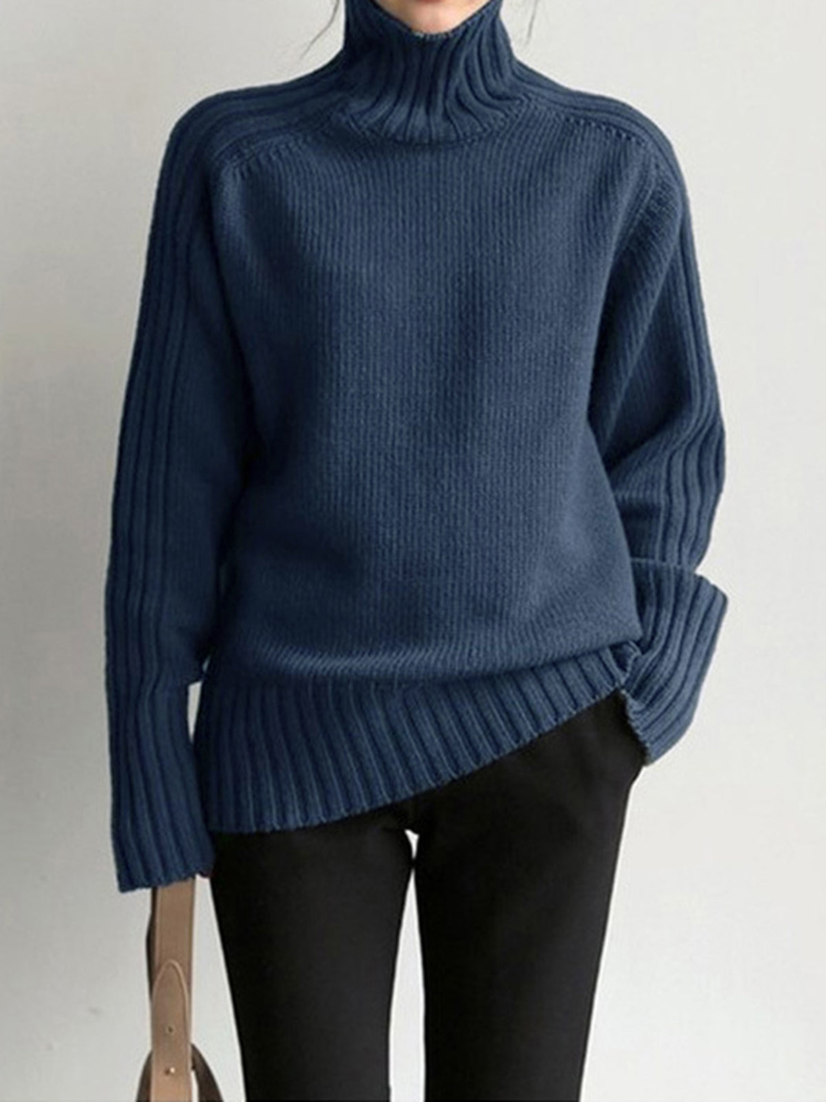 High Neck Knit Sweater