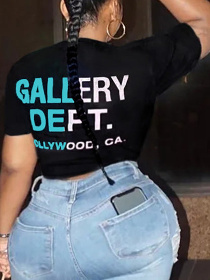 Gallery Dept Letter Print T-shirt Ar506