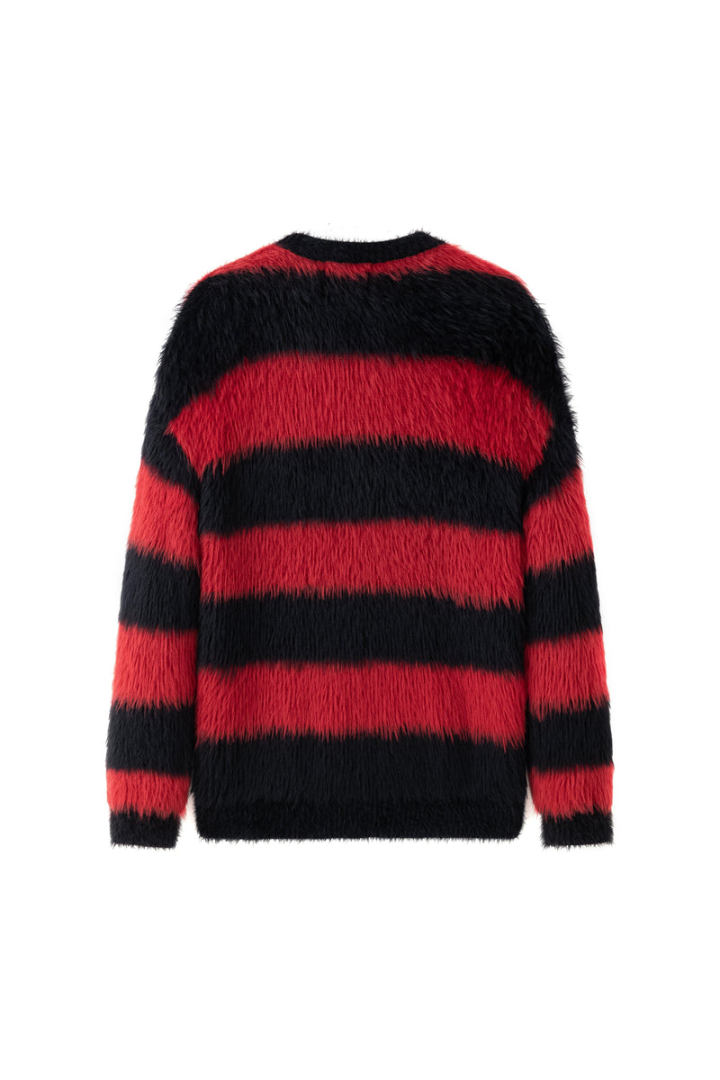 Striped Fuzzy Sweater