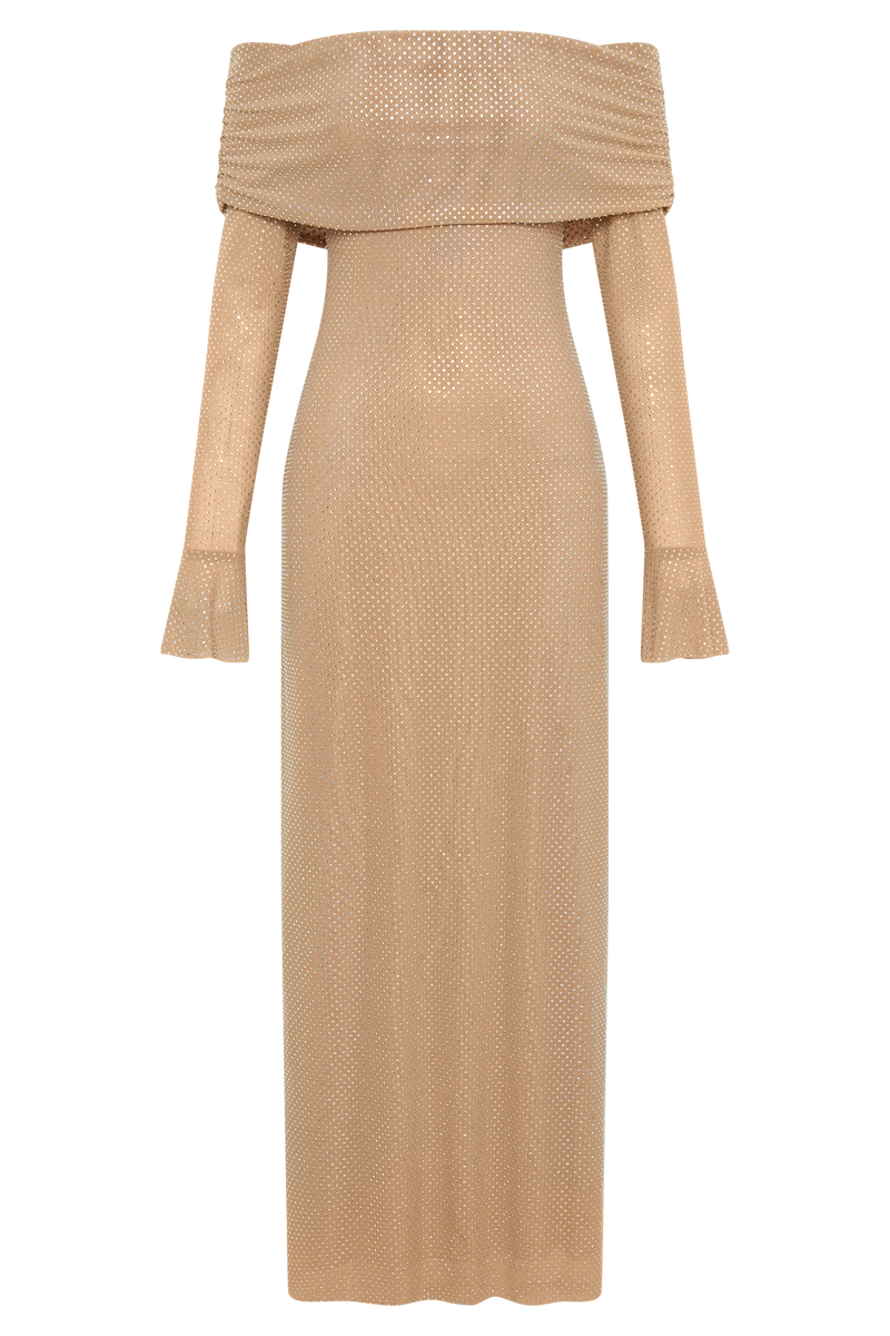 Diamond Maxi Dress Off Shoulder