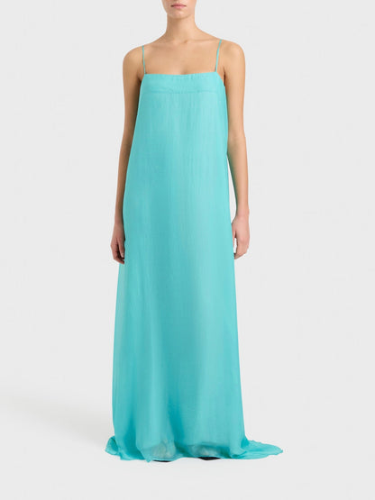 Spaghetti Straps Column Maxi Dress