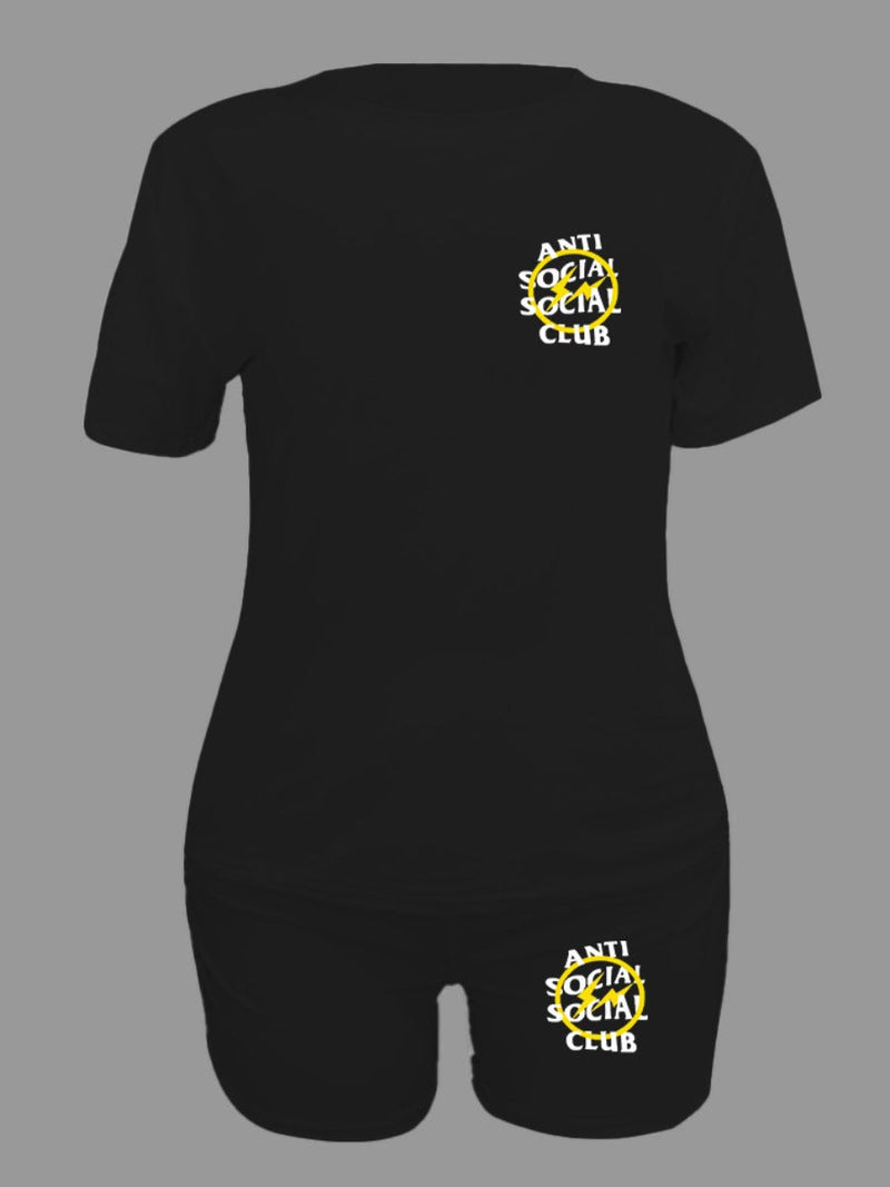Anti Social Social Club Letter Print T-shirt Ar5013