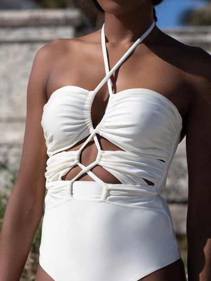 Beach One-piece Swimsuit and Skirt