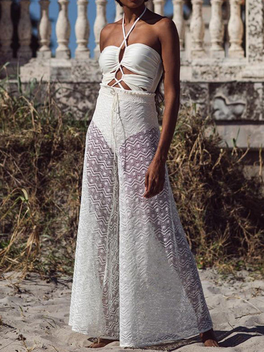 Beach One-piece Swimsuit and Skirt