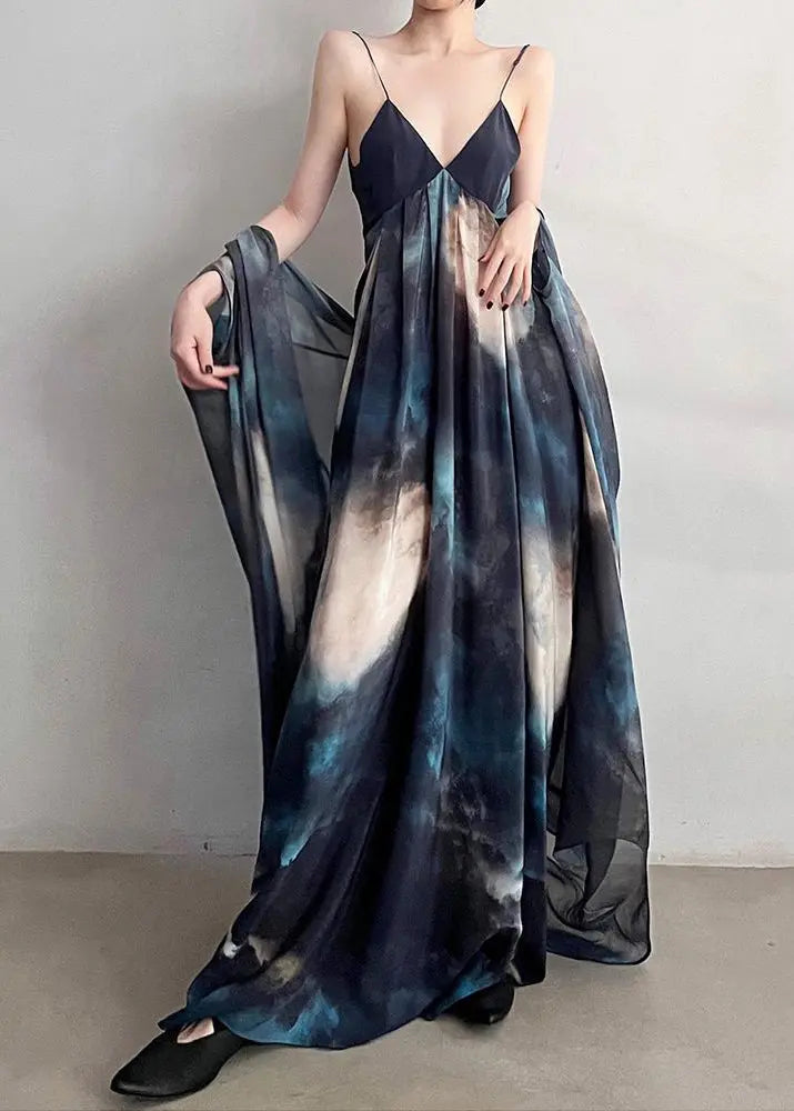 Cardigans and Spaghetti Strap Dresses Chiffon Two Piece Suit
