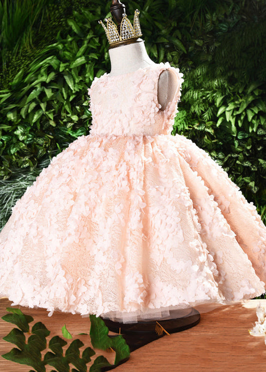 Pink O-neck Backless Vacation Lace Maxi Dresses Summer Ys026