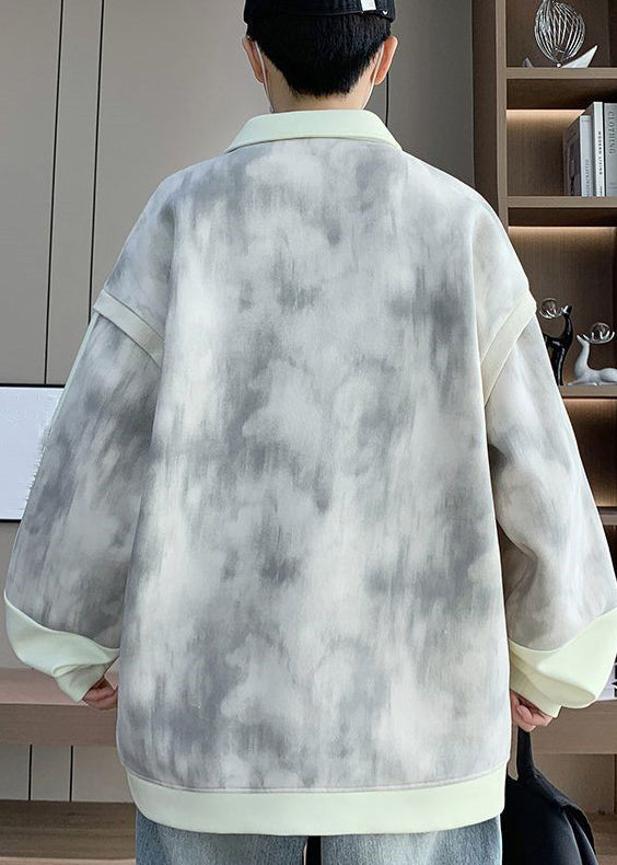 Peter Cotton Pieces Patchwork Sweatshirt Two Beige False Pan
